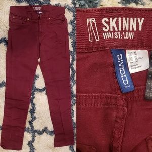 Burgundy H&M Skinny Jeans
